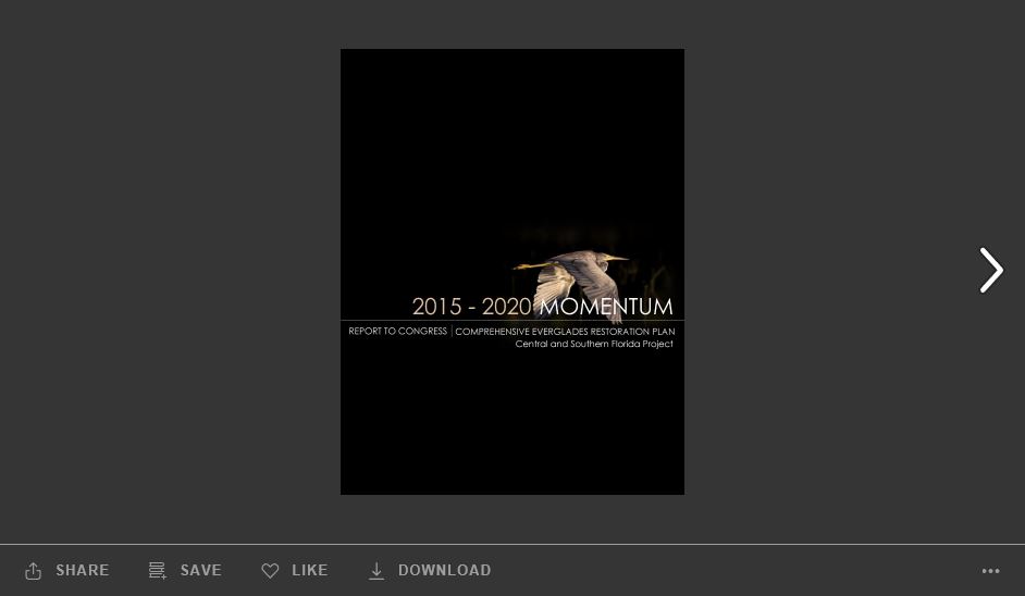 Click the image to read, download and share the 2015 -2020 CERP Report to Congress on the Comprehensive Everglades Restoration Plan Click the image to read, download and share the 2015 -2020 CERP Report to Congress on the Comprehensive Everglades Restoration Plan